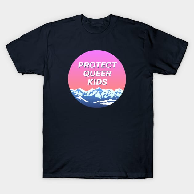 Protect Queer Kids - LGBT Landscape T-Shirt by Football from the Left